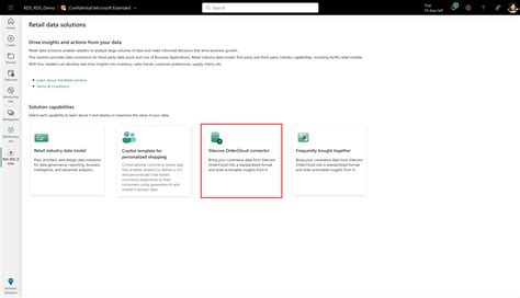 Sitecore Ordercloud の展開 プレビュー Microsoft Cloud For Retail