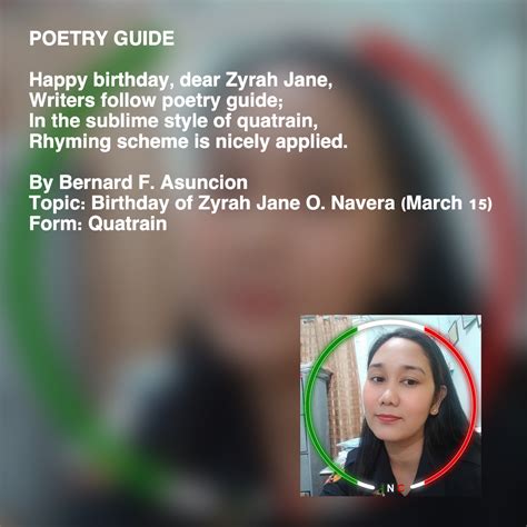 Poetry Guide By Bernard F Asuncion Poetry Guide Poem