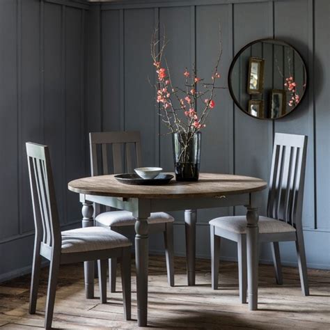 Glass extendable dining table australia fires. Cookham Round Extending Dining Table Grey | Extendable ...