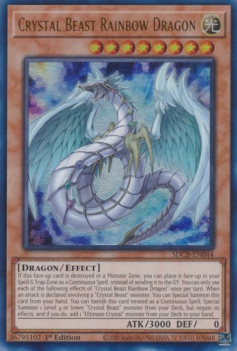 Crystal Beast Rainbow Dragon Structure Deck Legend Of The Crystal
