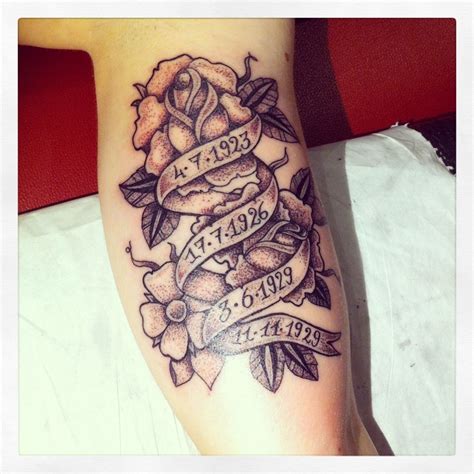 Https://tommynaija.com/tattoo/flower And Date Design Tattoo