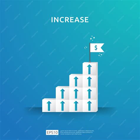 Premium Vector | Growth business increase with stacking block. step