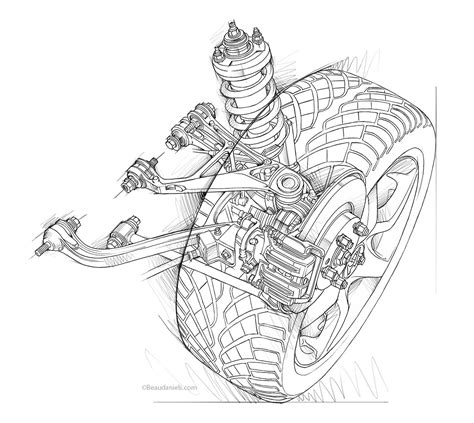 Technical Illustration Beau And Alan Daniels Honda S2000 Drawings