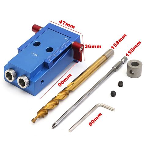Mini Pocket Hole Jig Kit System For Wood Working And Joinery Step Drill