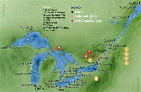 32 St Lawrence Seaway Map Maps Database Source