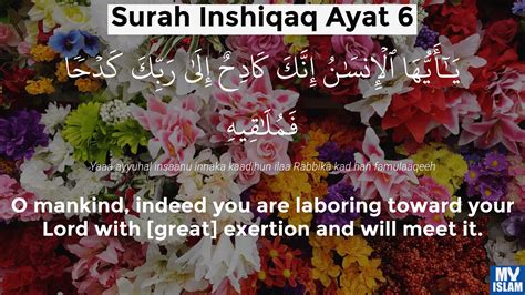 Surah Al Inshiqaq Ayat 6 846 Quran With Tafsir My Islam
