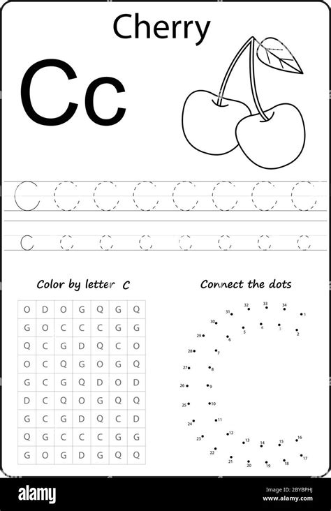 Letter C Alphabet Letter Worksheet Task For Kids Learning Letters