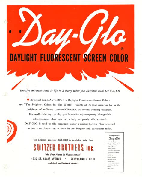Dayglo Color Corp History Of Daylight Fluorescent Pigments