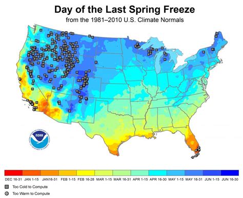 Frost Date Maps Based On 30 Years Of Climate Records