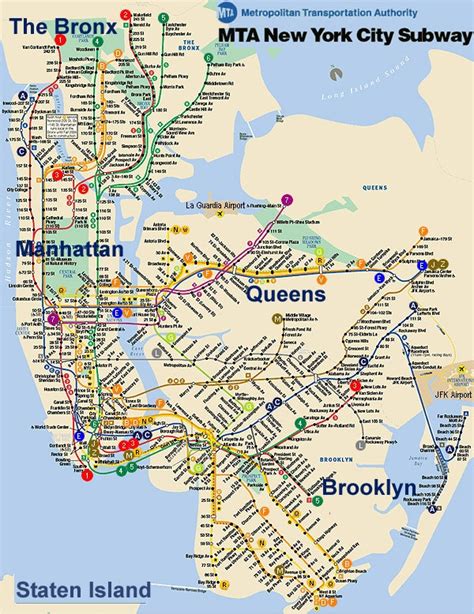 Metropolitan Transportation Authority Nyc Subway Map Nyc Map New