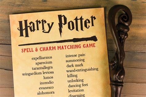 For all spells known to wizardkind. Printable Harry Potter Spells and Charms Matching Game ...