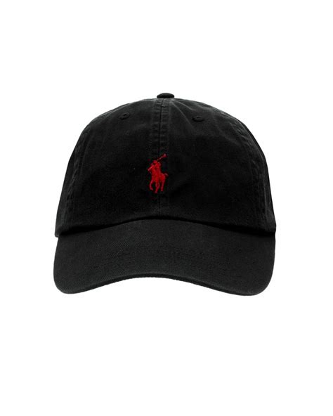 Ralph Lauren Mens Cotton Chino Baseball Cap Black Hat