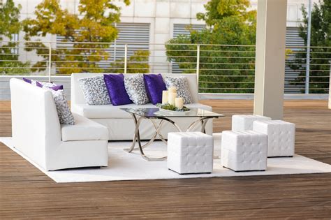 White Contempo Outdoor Furniture Sets Event Rental Furniture