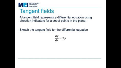 Mei Fpt Differential Equations 1 Tangent Fields Sketching Tangent