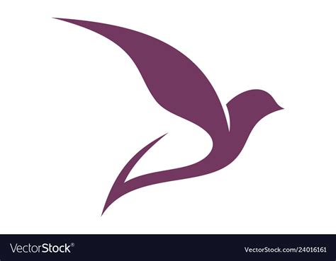 Bird Fly Dove Abstract Icon Logo Royalty Free Vector Image