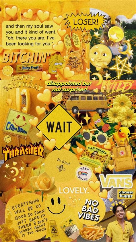Aesthetic Macbook Wallpaper Collage Yellow