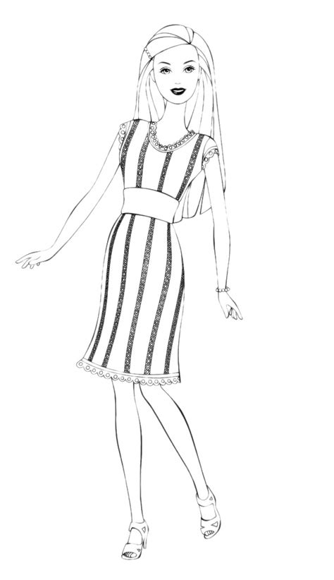 Clicca su disegni da colorare di la principessa barbie per visualizzare la versione stampabile o colorala online (compatibile con ipad e tablet con potrebbero anche interessarti disegni da colorare nelle categoria bambola barbie. Barbie - Barbie con il vestito