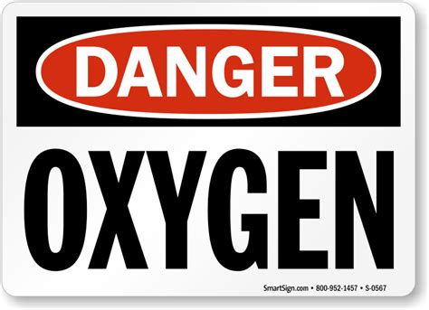 7 X 10 Plastic Smartsign Caution Oxygen Sign Safety Signs And Signals