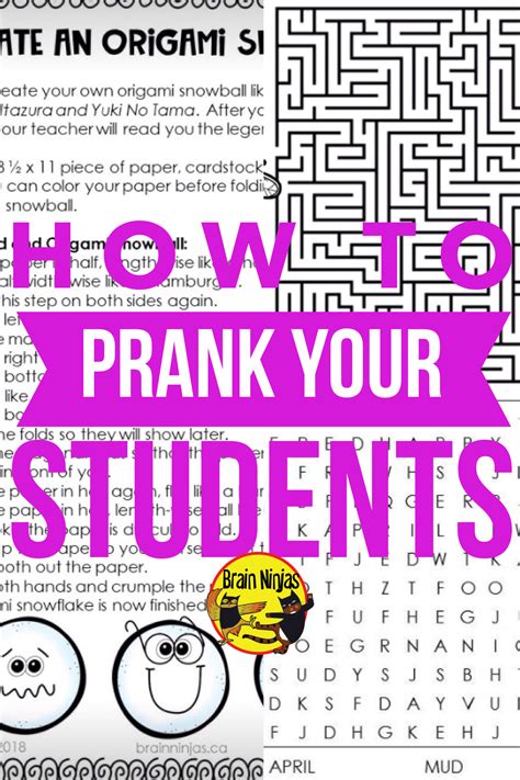 How To Prank Your Students Ninja Notes Pranks For Teachers April