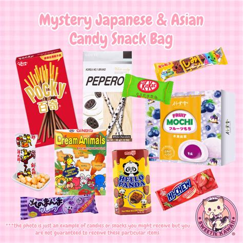 Mystery Japanese And Asian Candy Snack Bag Kawaii Japanese Candy And Snacks Sweetie Kawaii