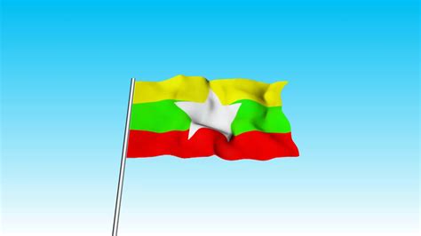 Myanmar Flag Animation - YouTube