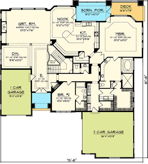 One Level Home Plan With Large Rooms 89835ah Architectural Designs