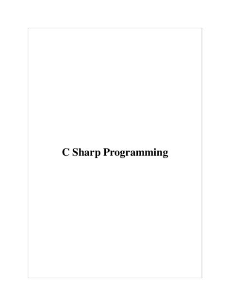 Pdf C Sharp Programming Bernadith Mejares