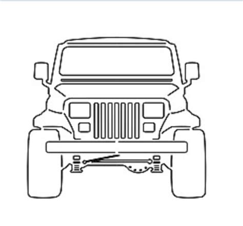 Jeep Yj Dxf And Svg Files For Plasma Cutting Vector Art Laser Etsy