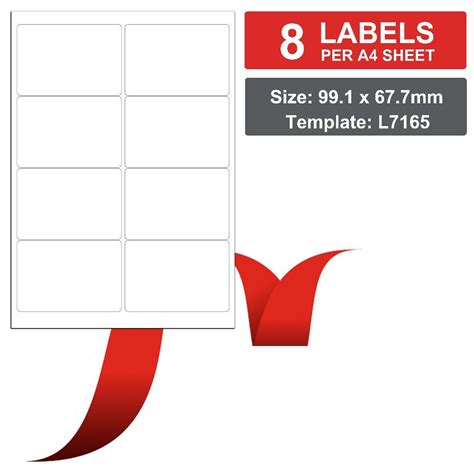 We provide the tools you need to get the job done right, so printing your own labels has never been easier. 8 Per Page Labels Template - Word Template for Avery L7108REV | Avery Australia / Select more ...