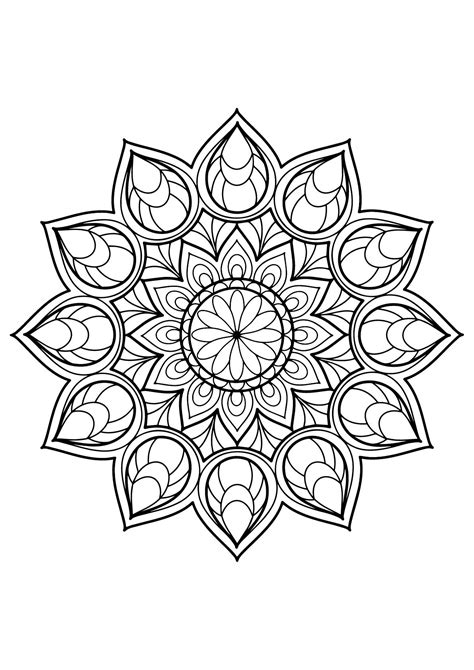 If you have ever gazed at the vibrant hues and intricate patterns of mandalas, you have probably wondered what they meant. Mandala from Free Coloring book for adults, From the ...
