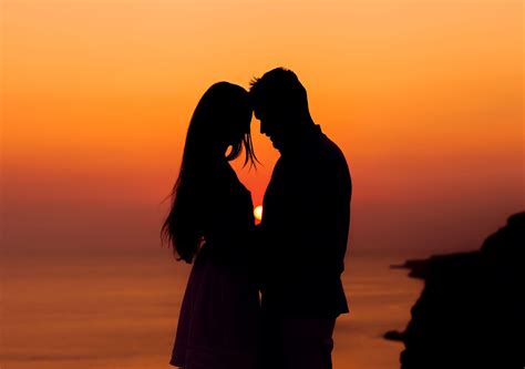 Sunset Couple Silhouette Wallpapers Wallpaper Cave