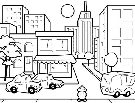 Printable Coloring Pages Of Cities