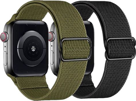2 Pack Stretchy Straps Compatible With Apple Watch Bands 38mm 40mm 42mm