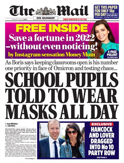 Newspaper Headlines Masks Back In Classrooms And Andrew Must Go