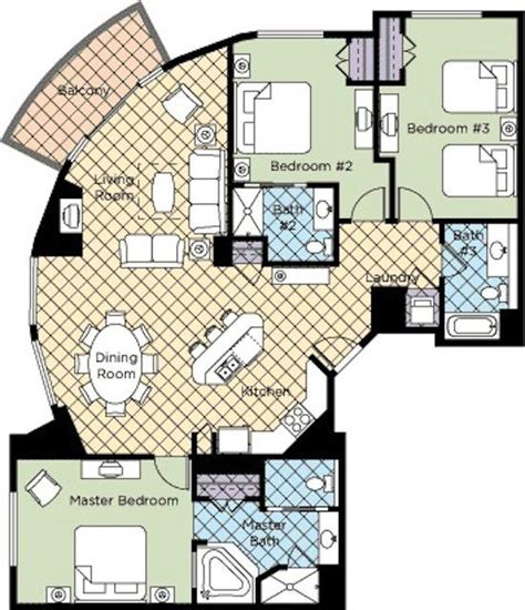 Three bedroom deluxe with balcony capacity: Wyndham National Harbor | Resort Stay