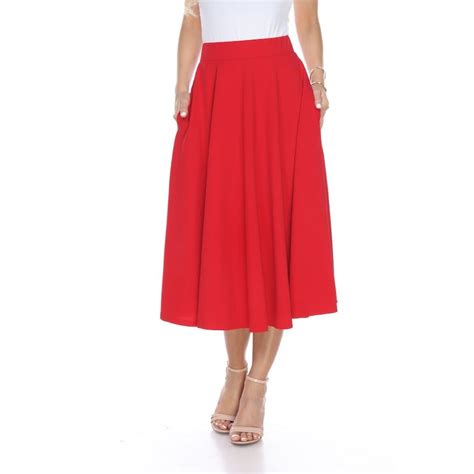 Knit Skirt Dress Skirt Midi Skirt With Pockets Midi Flare Skirt