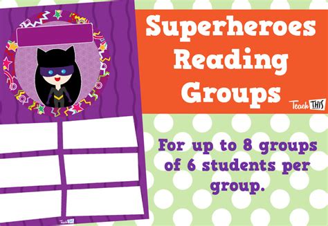 Reading Groups Superheroes 1 Editable Teacher Resources And