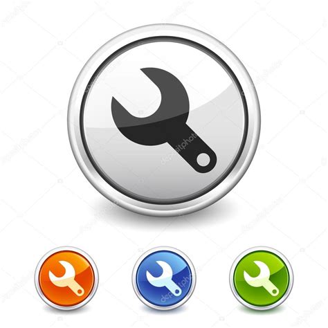 Tool Button In Four Colors — Stock Vector © Artco 33754181