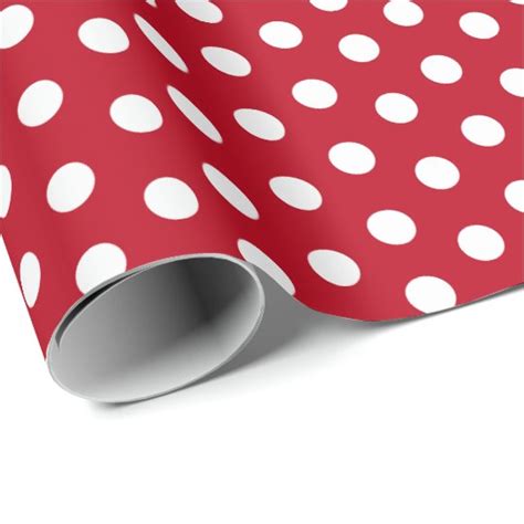 Red And White Polka Dot Pattern Diy Background Wrapping Paper