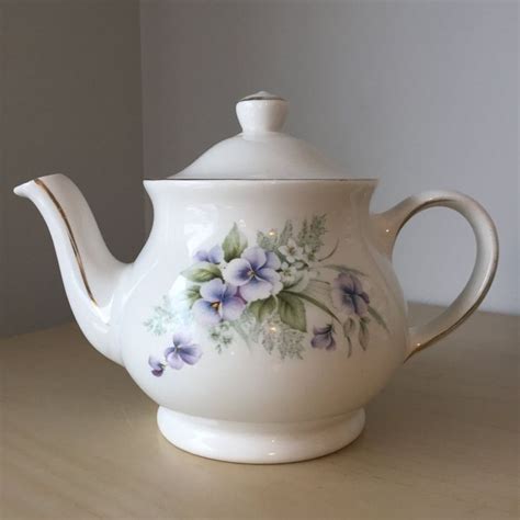 Sadler Light Purple Pansy Flower Teapot Small 2 Cup Vintage Etsy