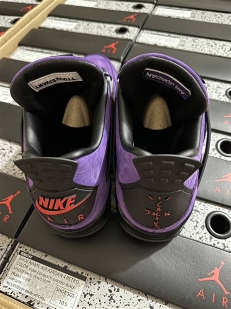 Travis Scott X Air Jordan 4 Retro Purple Suede Black Midsole