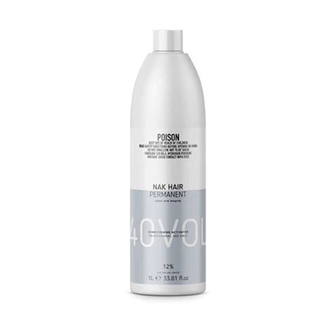 Nak Hair Permanent Activator 40 Vol 12 1ltr Coverall Hairdressing