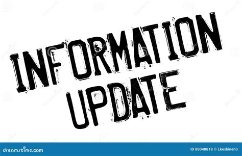 Information Update Rubber Stamp Stock Photo Image Of Product