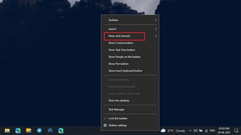 How To Disable News And Interests Widget On Windows 10 Beebom