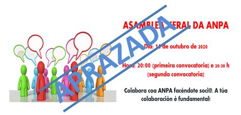 Aprazamento Da Asamblea Xeral Da Anpa Castro Do Viso Ies De Arzúa