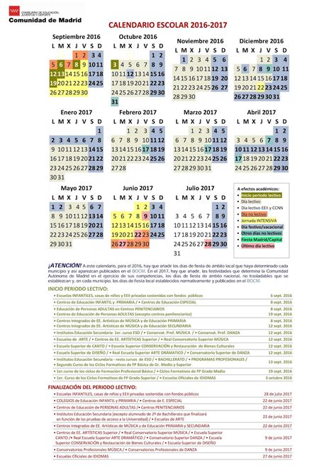 Ampa Ies Herrera Oria Calendario Escolar 2016 17