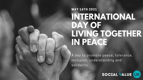 International Day Of Living Together In Peace 16th May 2021 Social