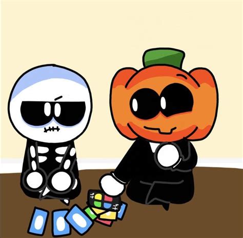 Skid and pump, it's spooky month. Pin by PastelChan on Skid and pump (fnf) in 2021 | A hat ...