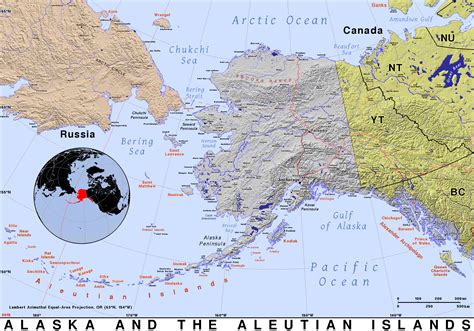 Satellite peninsula point map (alaska / usa). Alaska and the Aleutians · Public domain maps by PAT, the ...