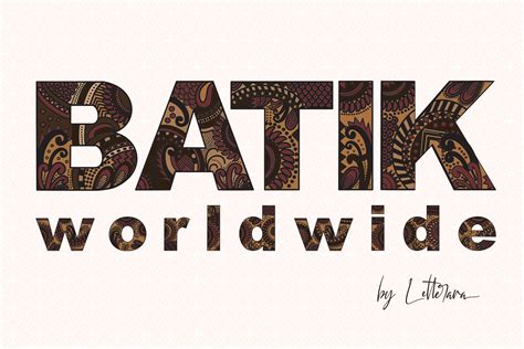 Download free for desktop & webfont. Batik Worldwide (Font) by thomasaradea · Creative Fabrica
